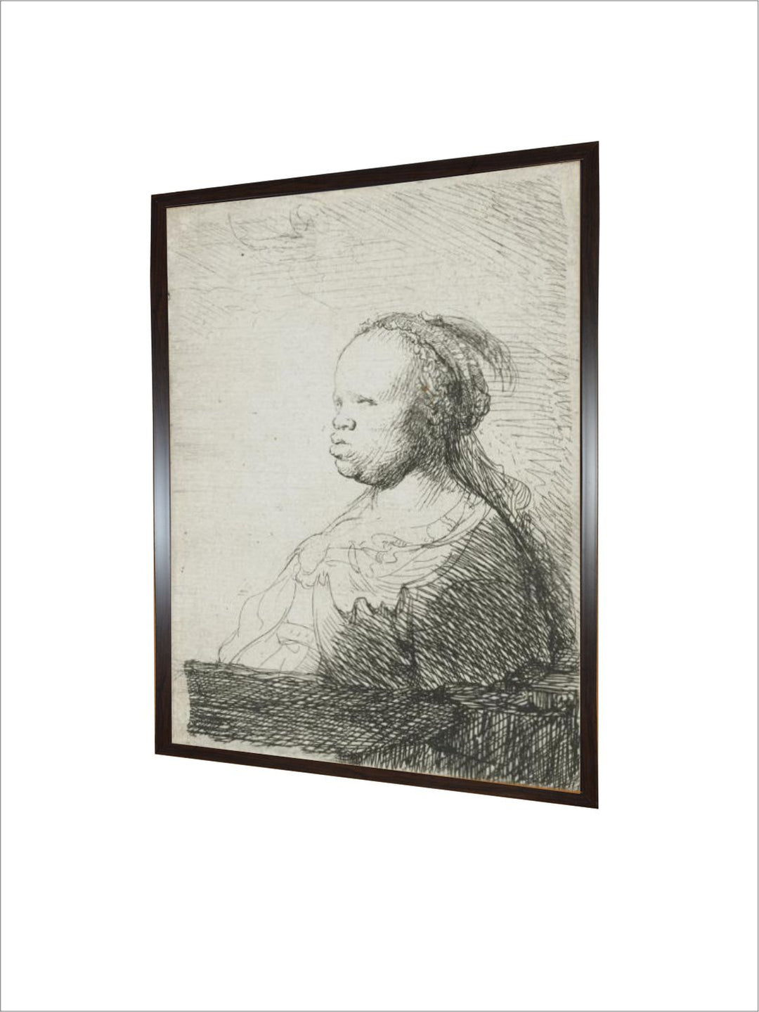 "Bust of an African Woman, 1628-32 Wooden Wall Painting''