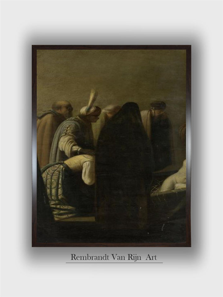 "Black  Brown Raising of Lazarus Canvas Painting Wall Art''