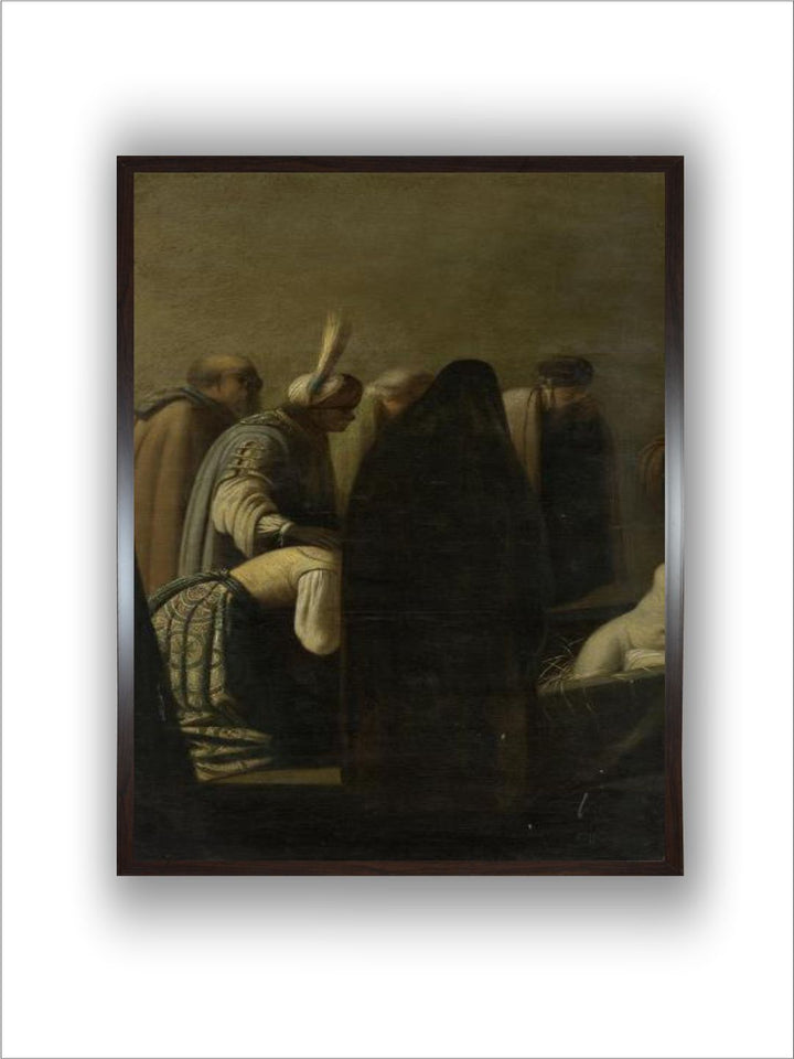 "Black  Brown Raising of Lazarus Canvas Painting Wall Art''