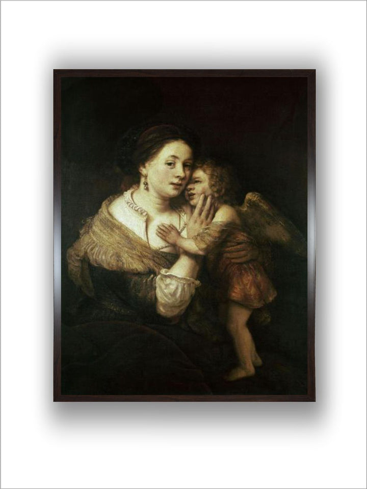 Venus and Love. 17th Century. Paris, Musée du Louvre by Rembrandt Van Rijn