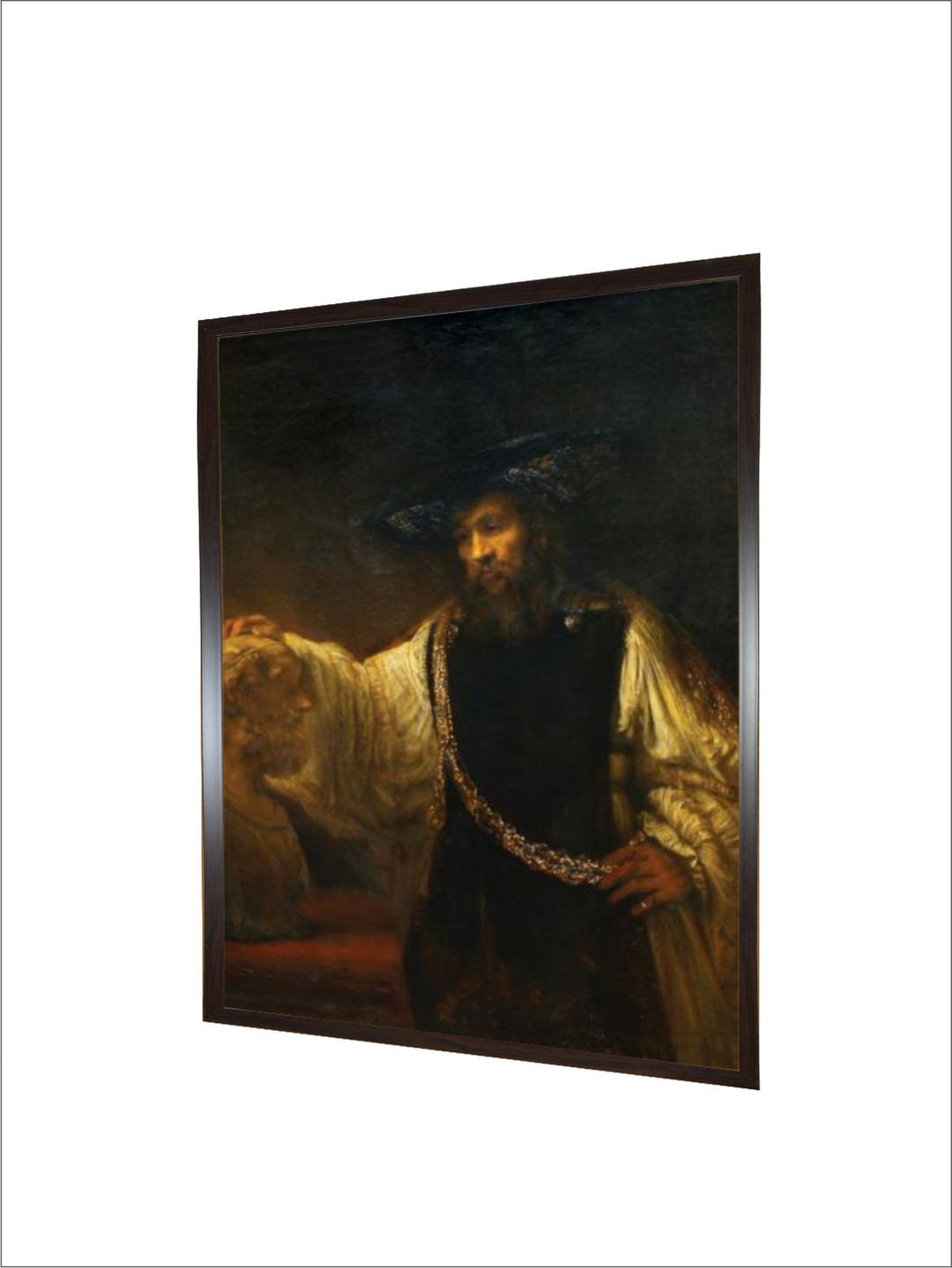 "Aristotle With A Bust of Homer Wooden Wall Art Painting''