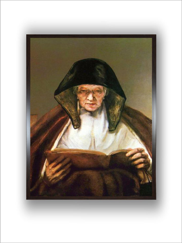 Old Woman, Reading by Rembrandt Van Rijn