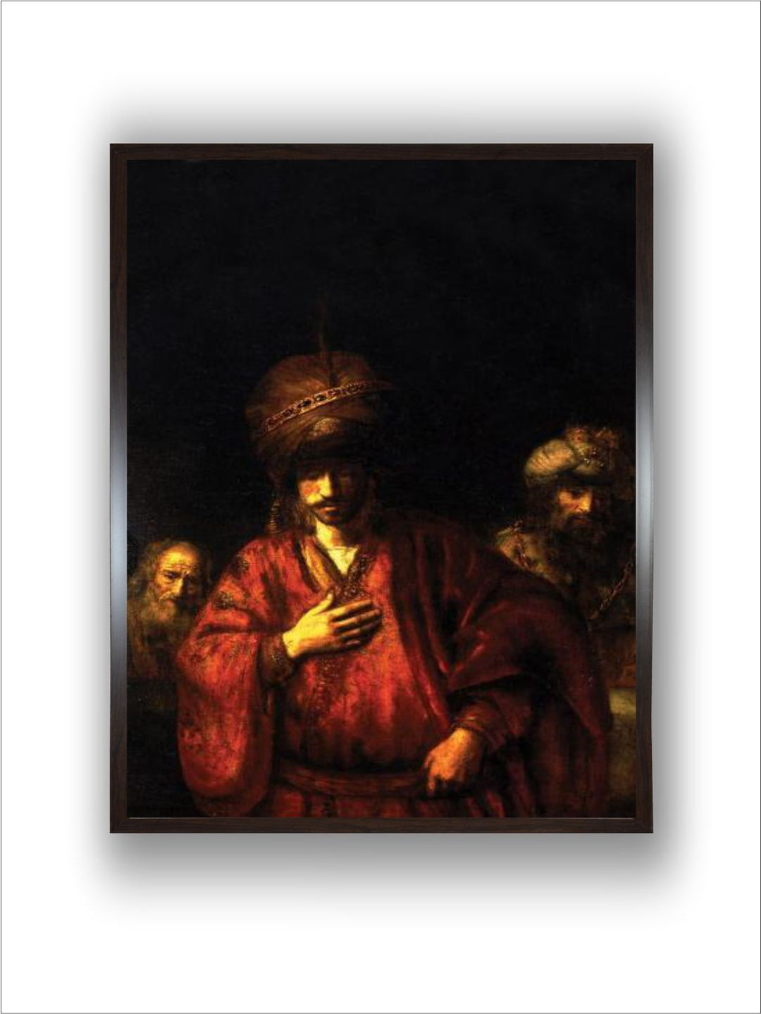 Haman in disgrace by Rembrandt Van Rijn