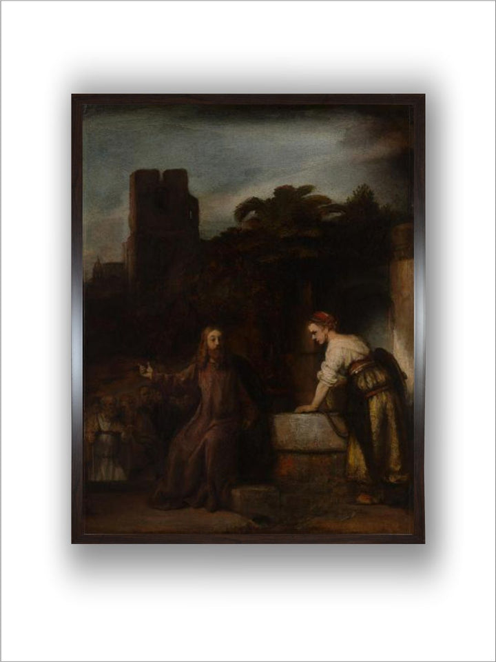 "Christ and the Woman of Samaria Canvas Wall Paintings''