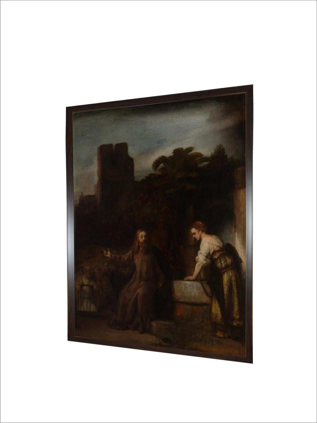 "Christ and the Woman of Samaria Canvas Wall Paintings''