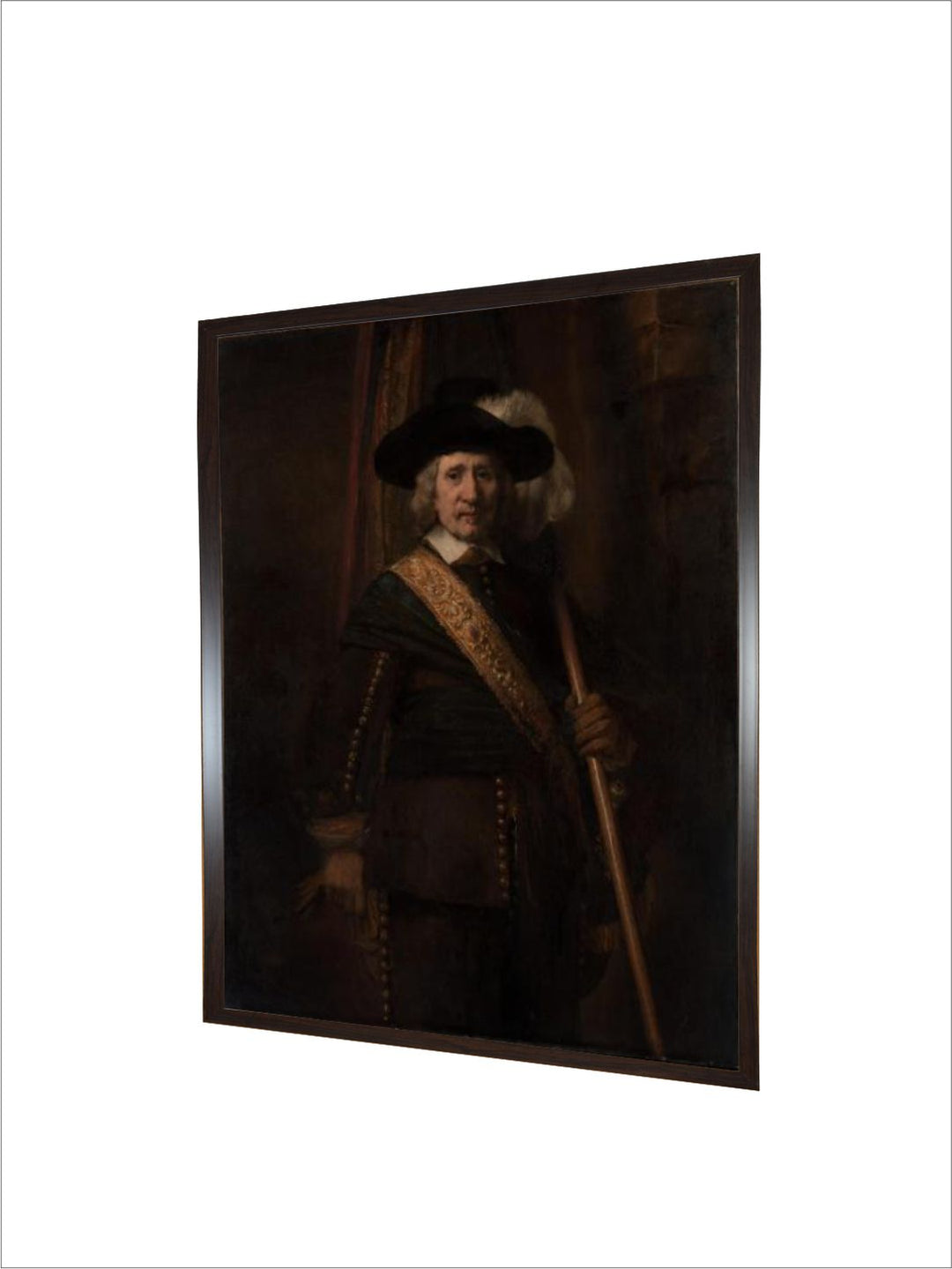 "Brown The Standard Bearer, Floris Soop, 1654 Wooden Wall Art Painting''