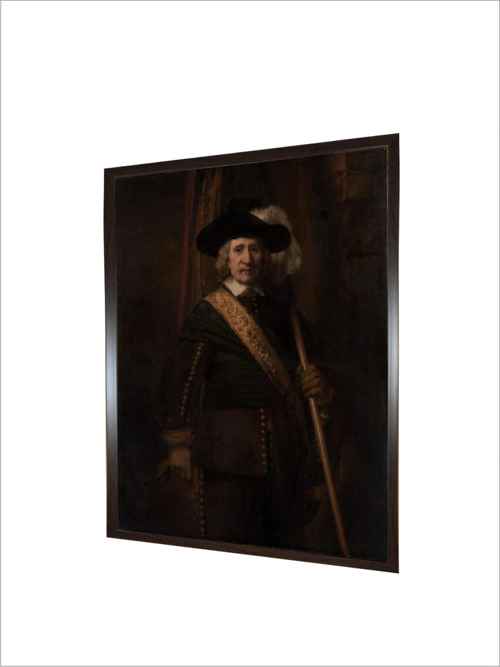 "Brown The Standard Bearer, Floris Soop, 1654 Wooden Wall Art Painting''