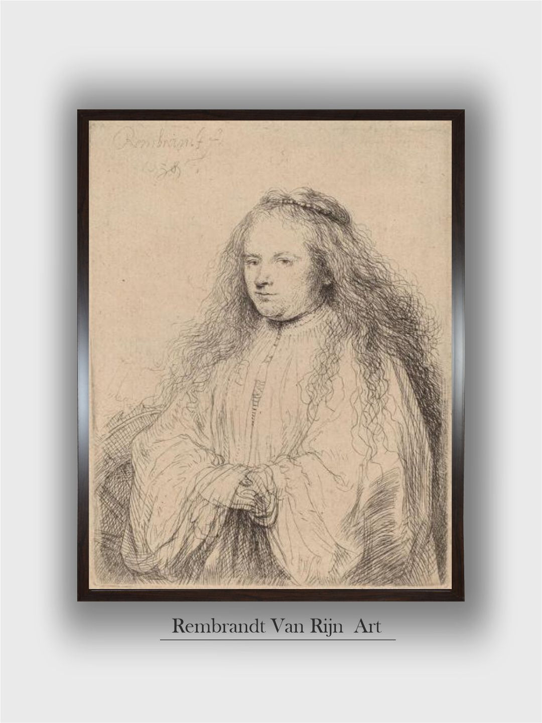 The Little Jewish Bride (Saskia as Saint Catherine), 16 by Rembrandt Van Rijn