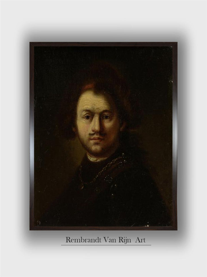 "Black  Cream Rembrandt Van Rijn Painting Wall Art''''