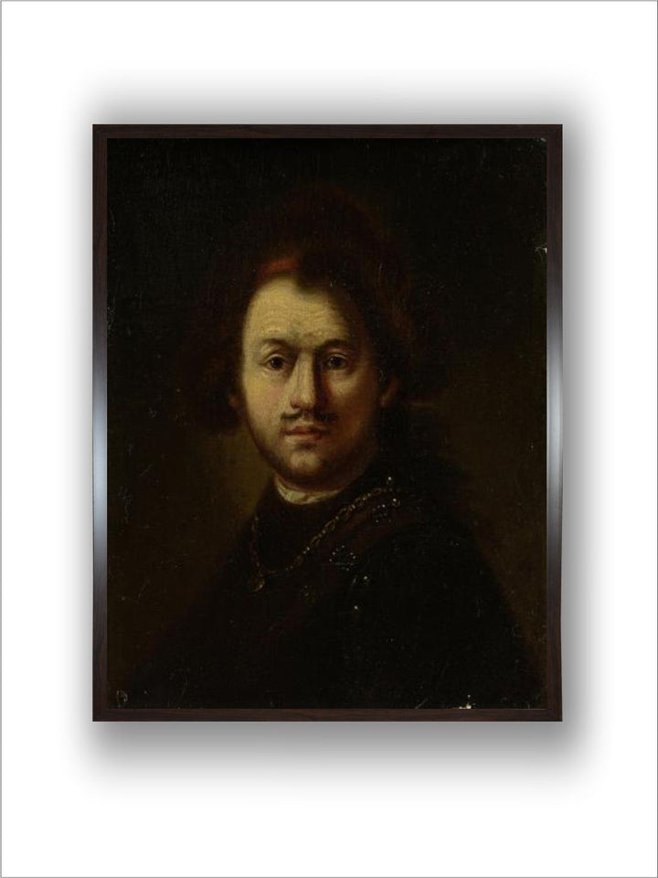 "Black  Cream Rembrandt Van Rijn Painting Wall Art''''