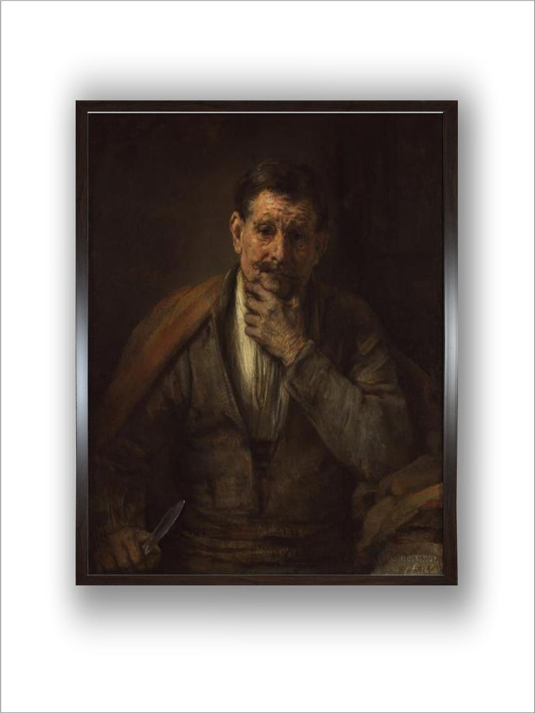 "Brown  White Wooden Painting Wall Art''