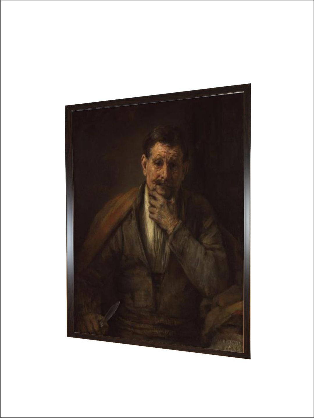 "Brown  White Wooden Painting Wall Art''