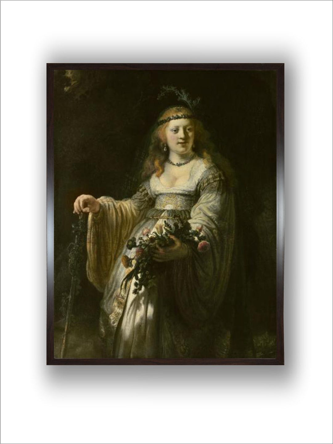 "Portrait of Saskia van Uylenburgh by Rembrandt Van Rijn Wall Art''