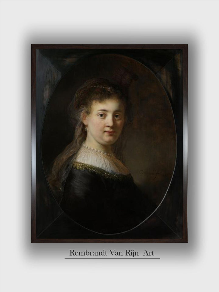 "Black Young Woman in Fantasy Costume Canvas Painting Wall Art''