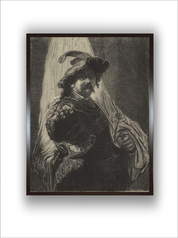 "Taupe  Black The Standard Bearer Wall Paintings''