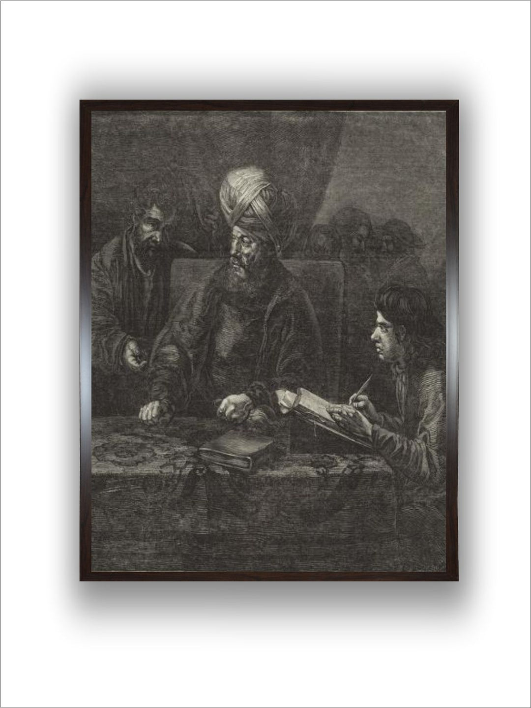"The Owner of the Vineyard Paying His Labourers Wooden Wall Painting''