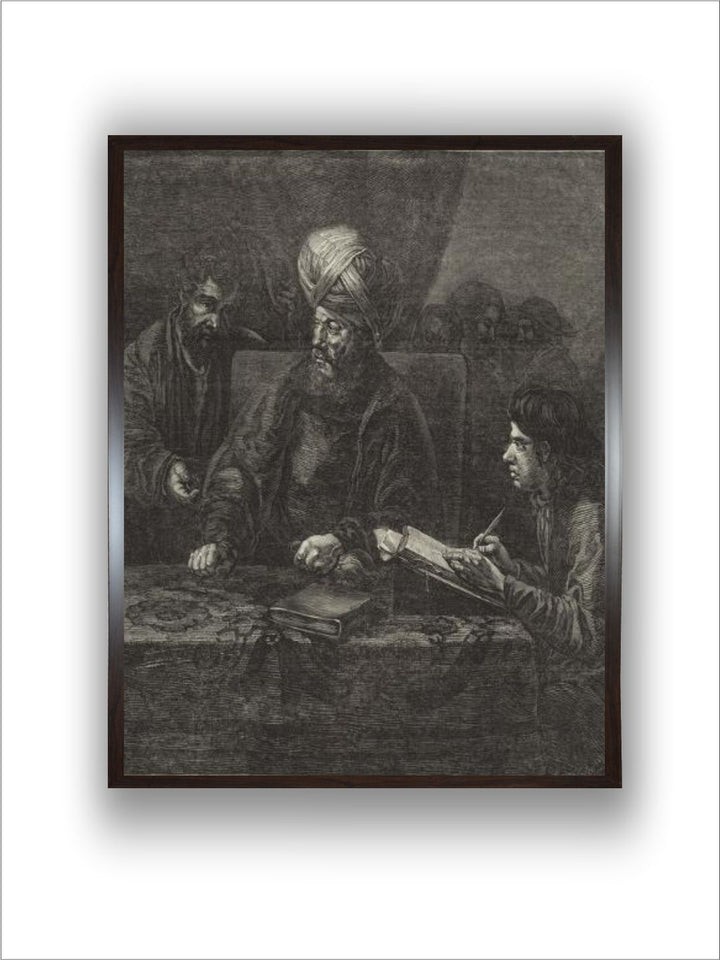 "The Owner of the Vineyard Paying His Labourers Wooden Wall Painting''