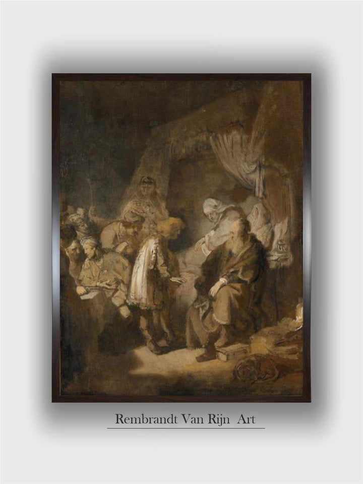 Joseph Relating His dreams to His Parents and Brothers, 1633 by Rembrandt Van Rijn