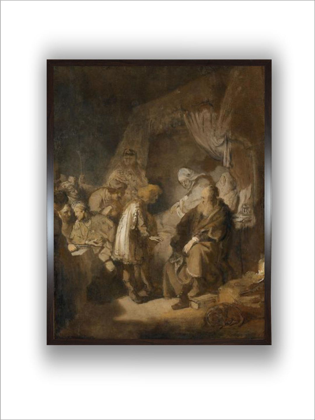 "Joseph Relating His Dreams to Parents  Brothers by Rembrandt Van Rijn''