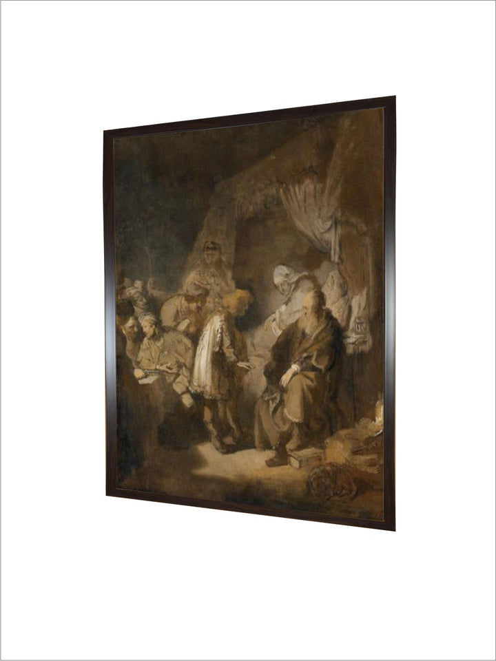 "Joseph Relating His Dreams to Parents  Brothers by Rembrandt Van Rijn''