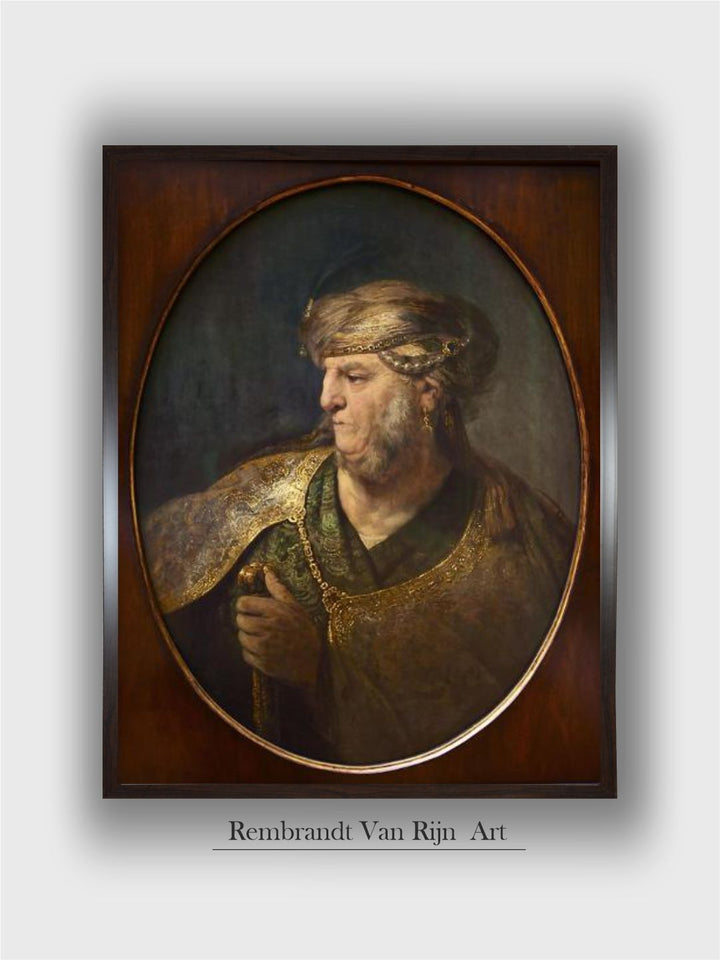 "Brown Bust Of A Man In Oriental Dress Wall Paintings''