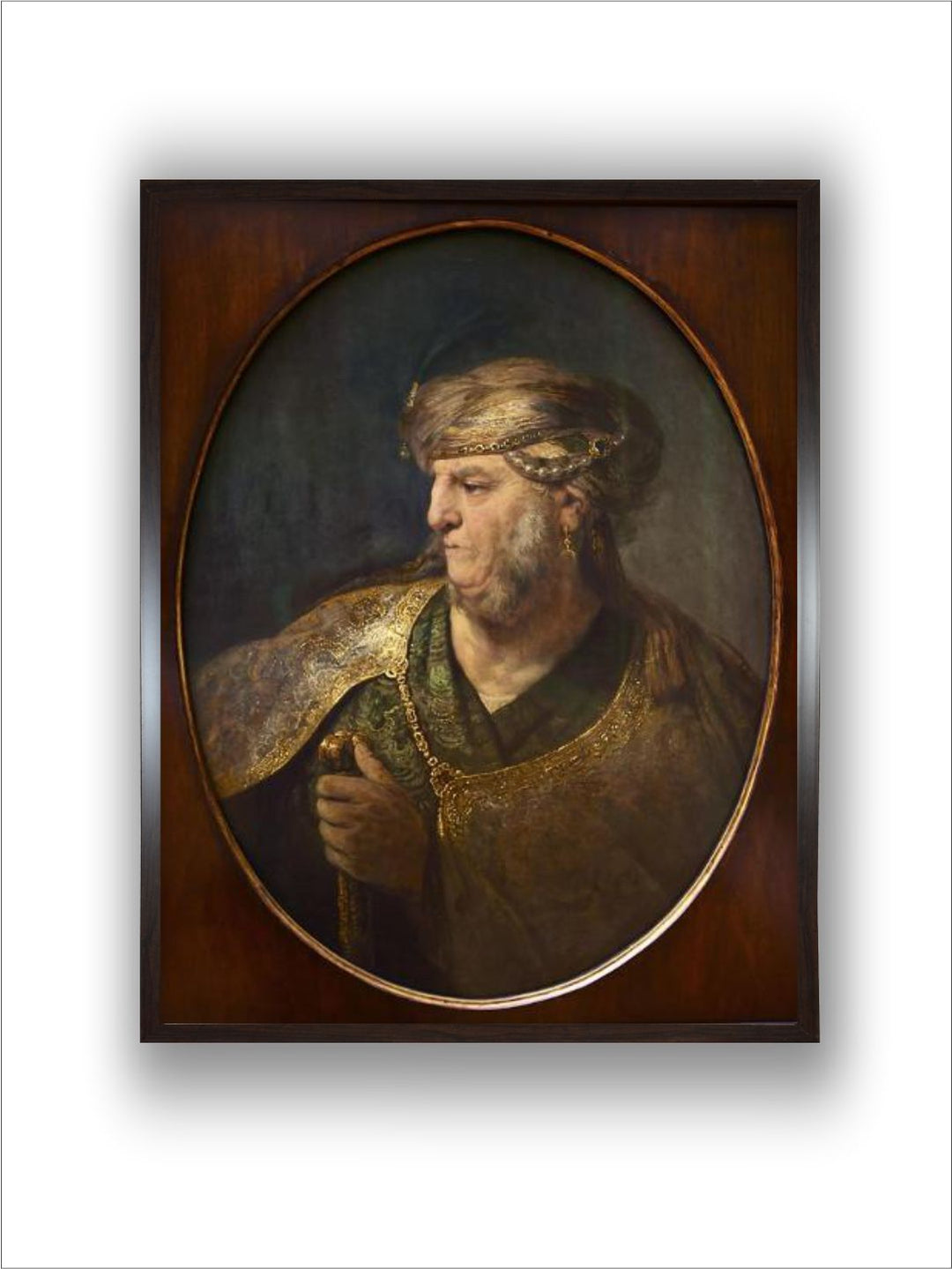 "Brown Bust Of A Man In Oriental Dress Wall Paintings''