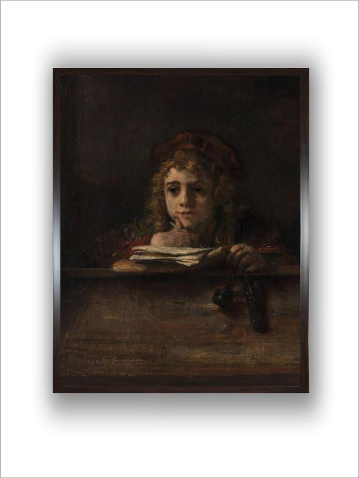 Titus at His desk, 1655 by Rembrandt Van Rijn