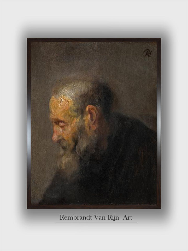 Study of an Old Man in Profile, C.1630 by Rembrandt Van Rijn