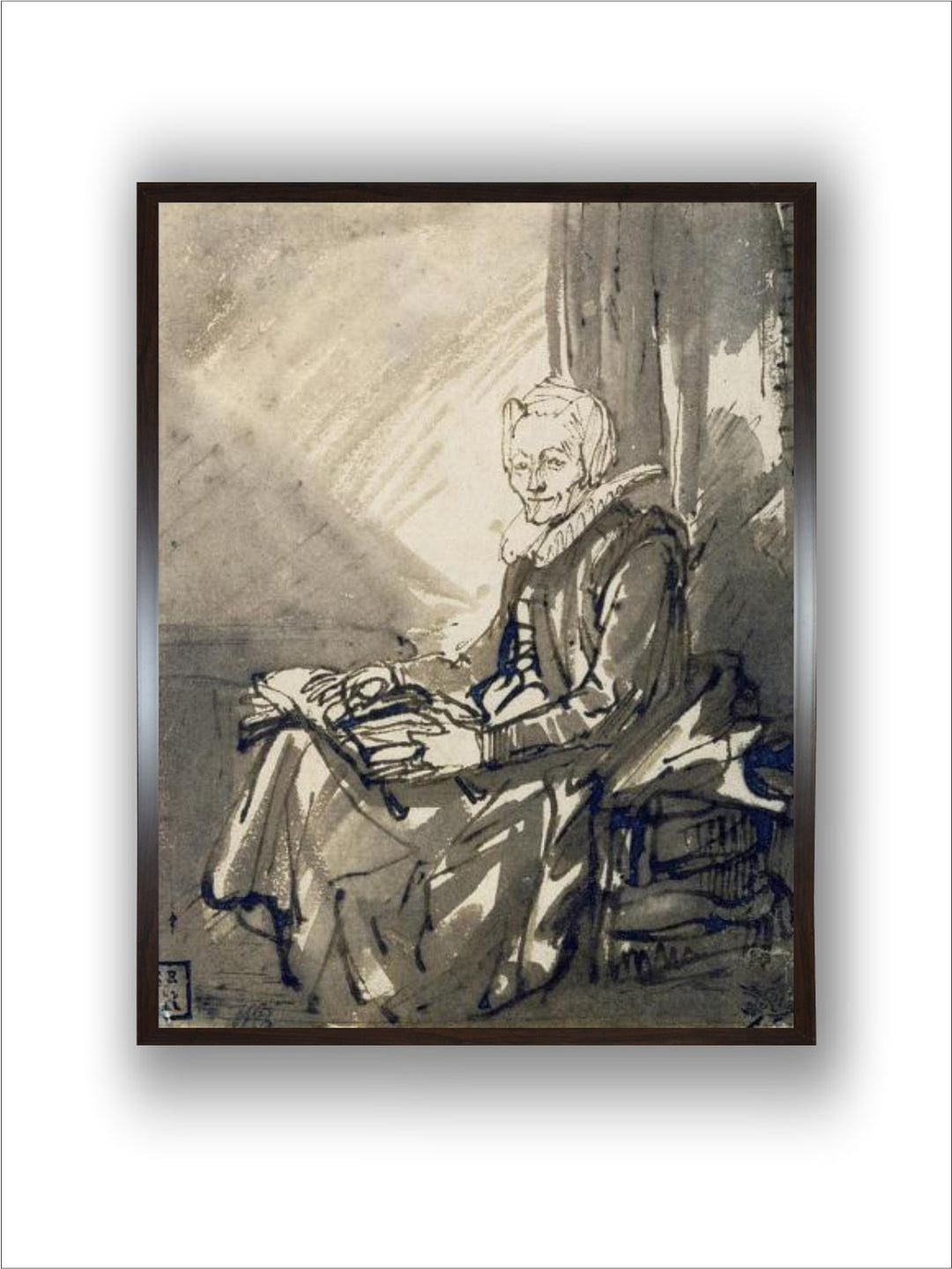 Woman with an Open Book on Her Lap, Ca 1639 by Rembrandt Van Rijn