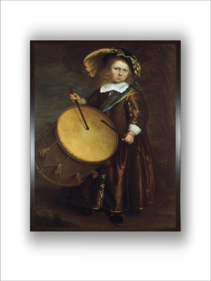 "Black  Brown Boy with Drum Wall Paintings''