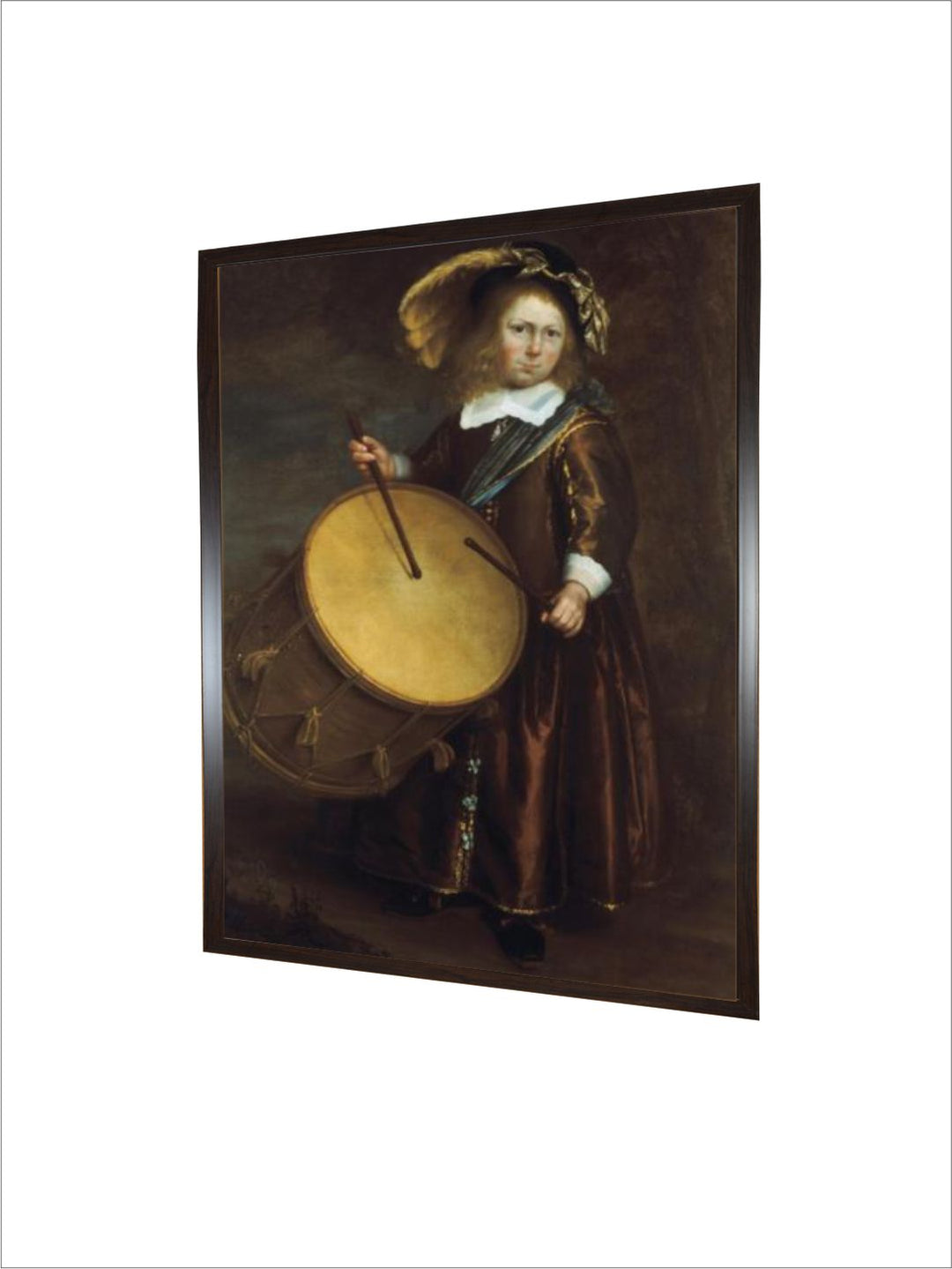 "Black  Brown Boy with Drum Wall Paintings''