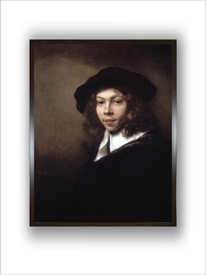 Youth in a Black Cap, 1666 by Rembrandt Van Rijn