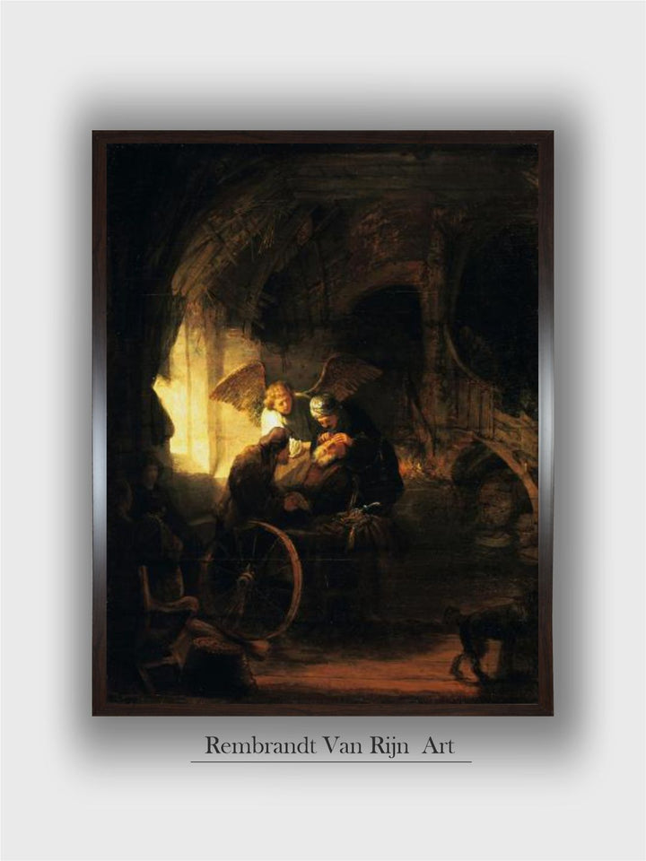 Tobias Returns Sight to His Father, 1636 by Rembrandt Van Rijn