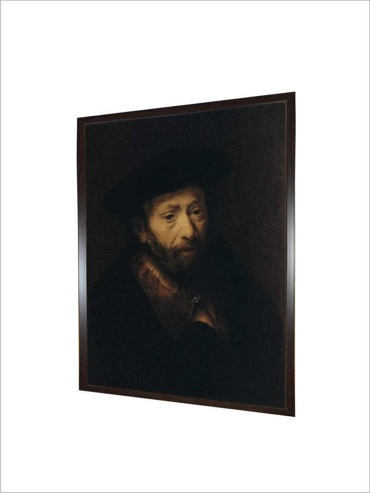 "Portrait of an Old Man, 17th Century Wooden Wall Painting''