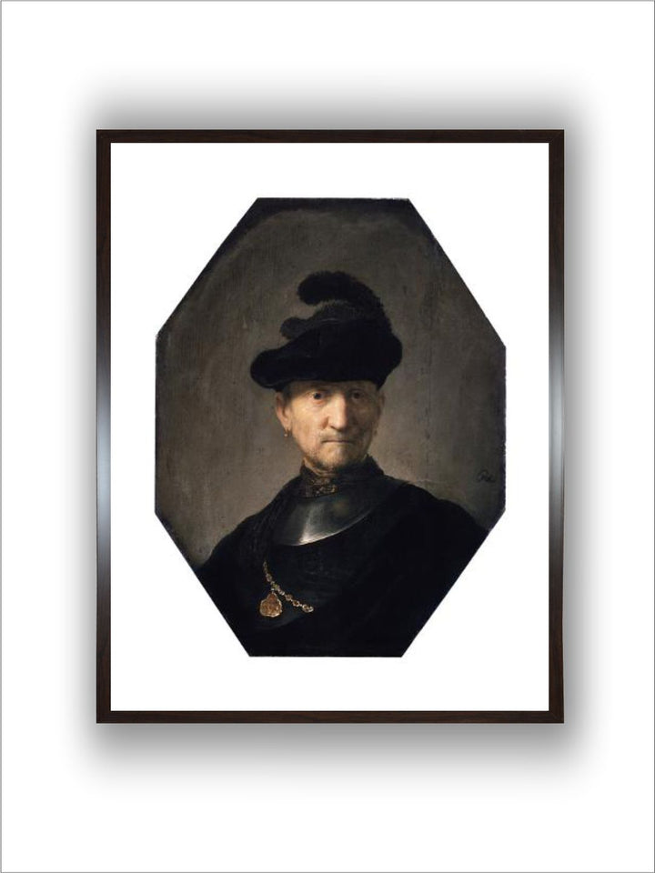 "Black  White Canvas Rembrandt Van Rijn Painting Wall Art''