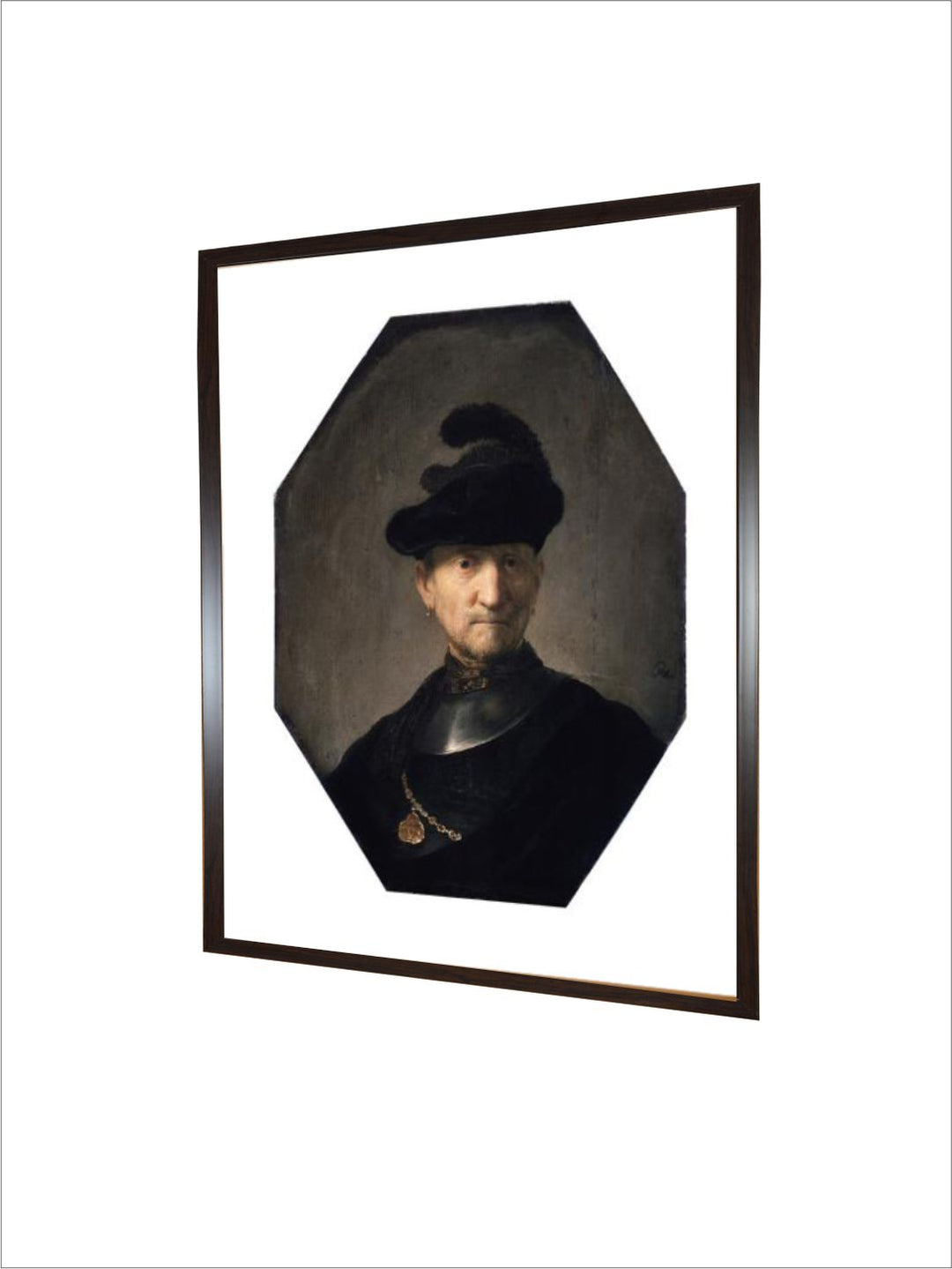"Black  White Canvas Rembrandt Van Rijn Painting Wall Art''