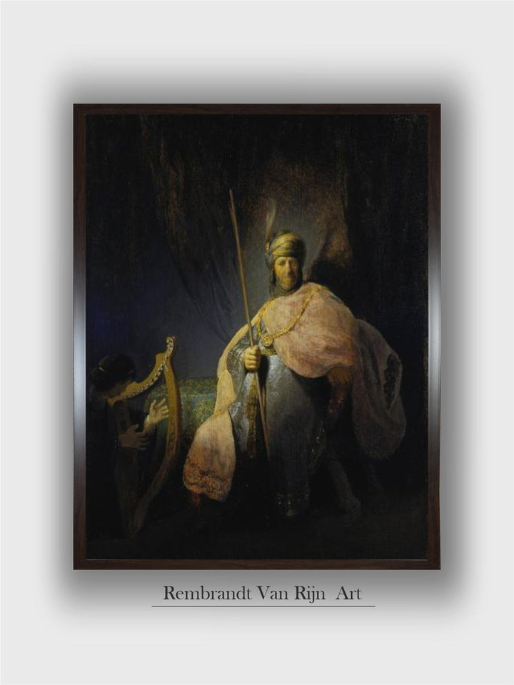 "Cream-Coloured  Black David Playing the Harp before Saul Wall Paintings''