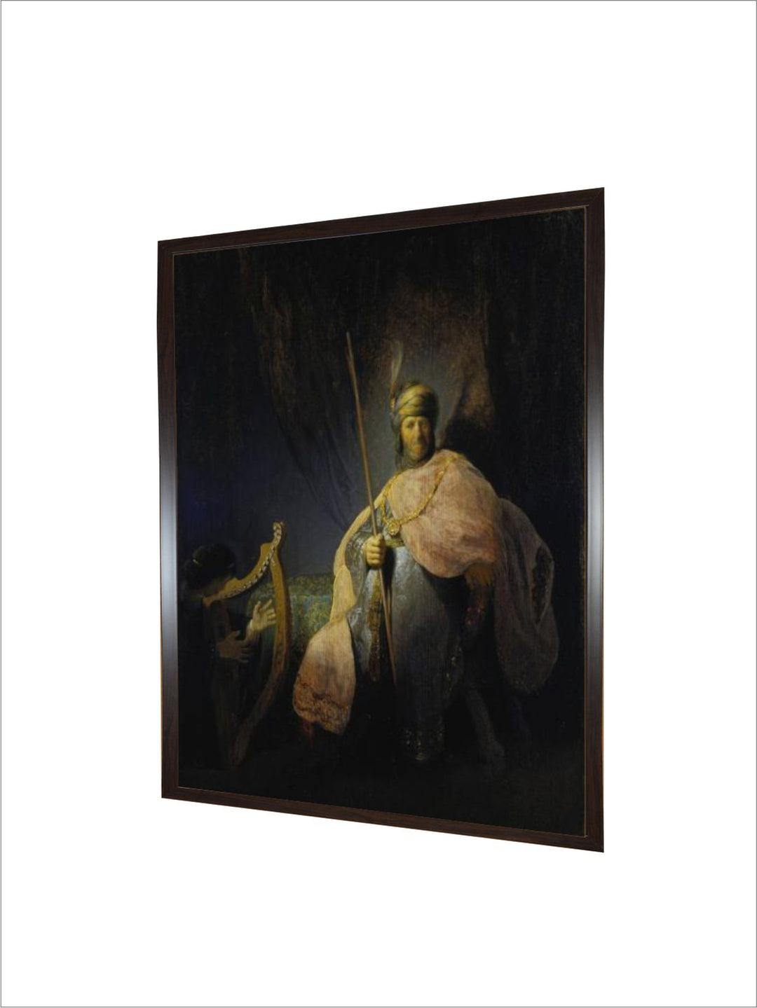 "Cream-Coloured  Black David Playing the Harp before Saul Wall Paintings''