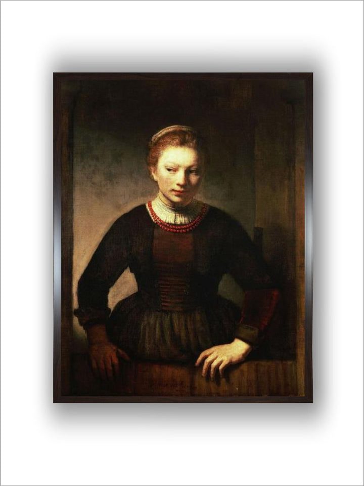 Young Girl at an Open Half-door, 1645 by Rembrandt Van Rijn