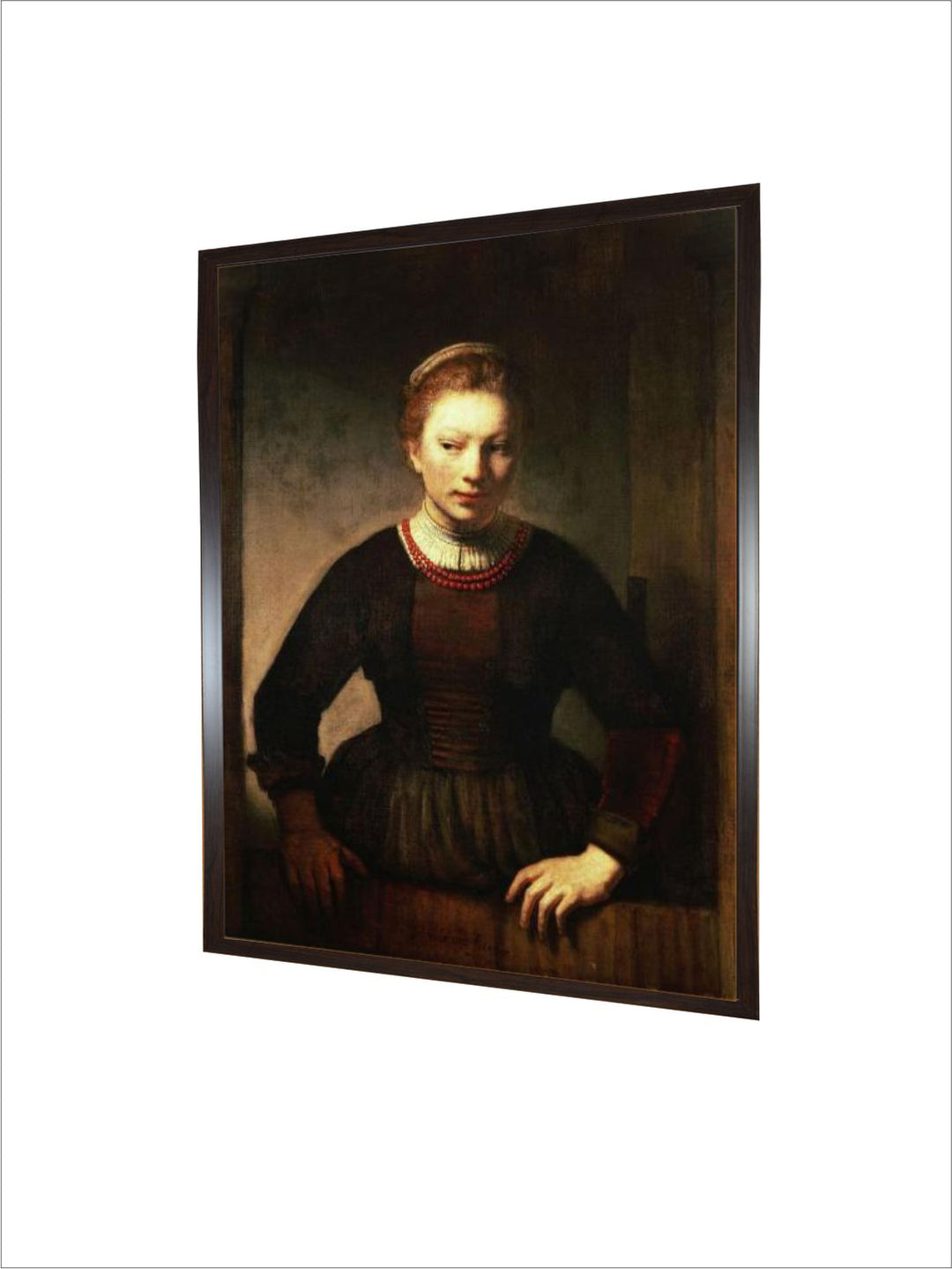 Young Girl at an Open Half-door, 1645 by Rembrandt Van Rijn