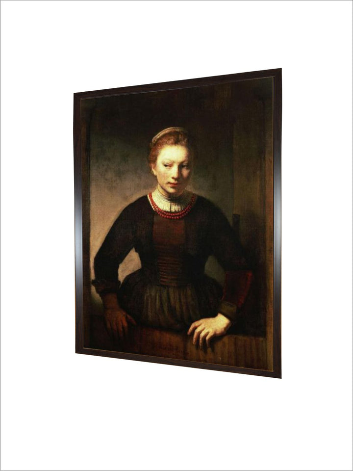 Young Girl at an Open Half-door, 1645 by Rembrandt Van Rijn