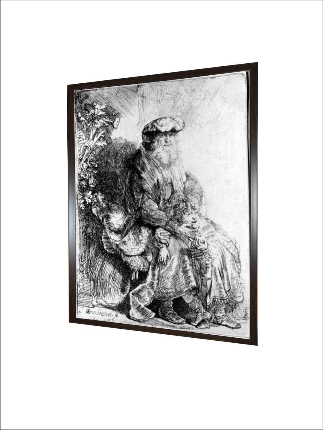 Abraham Holding Young Isaac by Rembrandt Van Rijn