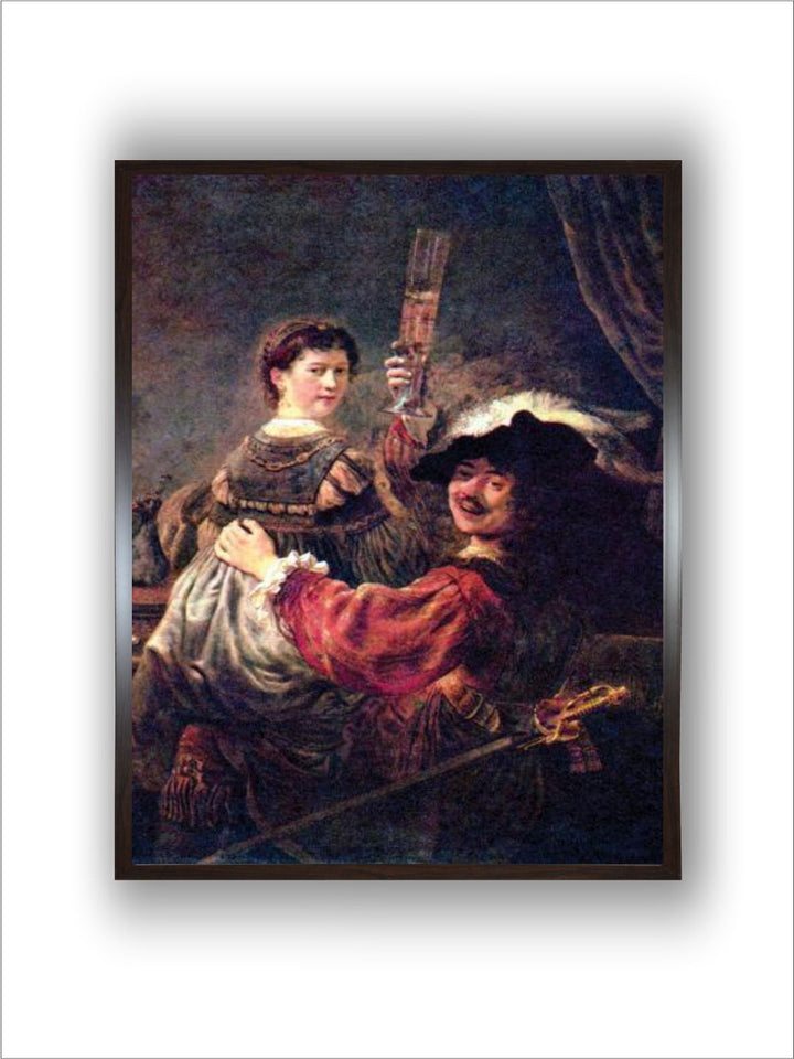 Self-Portrait with Saskia by Rembrandt Van Rijn