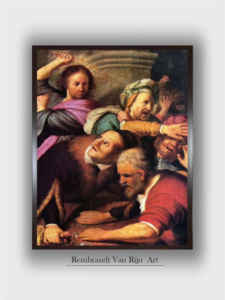 Christ driving the Money Changers from the Temple by Rembrandt Van Rijn