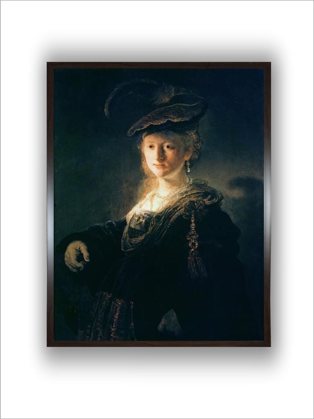 Young Woman in Fancy dress by Rembrandt Van Rijn
