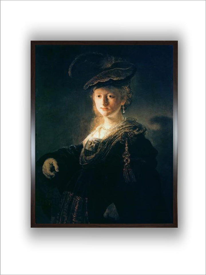 Young Woman in Fancy dress by Rembrandt Van Rijn