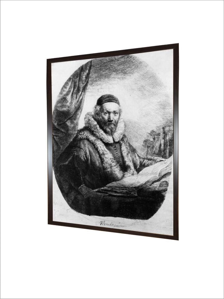 Jan Uytenbogaert, Preacher of the Remonstrants, 1635 (Etching) by Rembrandt Van Rijn