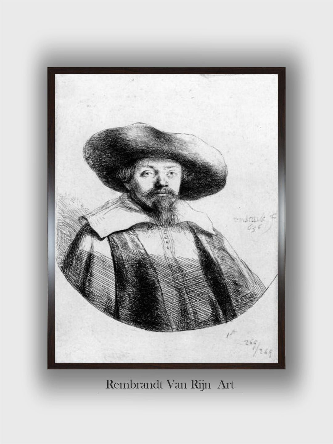 Samuel Manasseh Ben Israel, 1636 (Etching) by Rembrandt Van Rijn