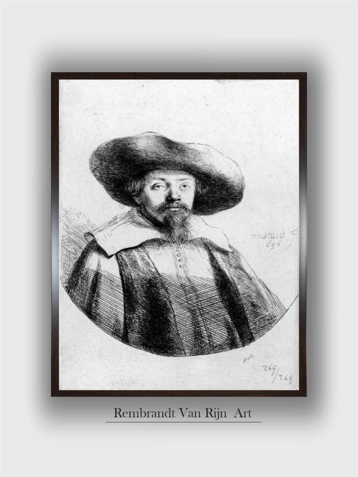 Samuel Manasseh Ben Israel, 1636 (Etching) by Rembrandt Van Rijn