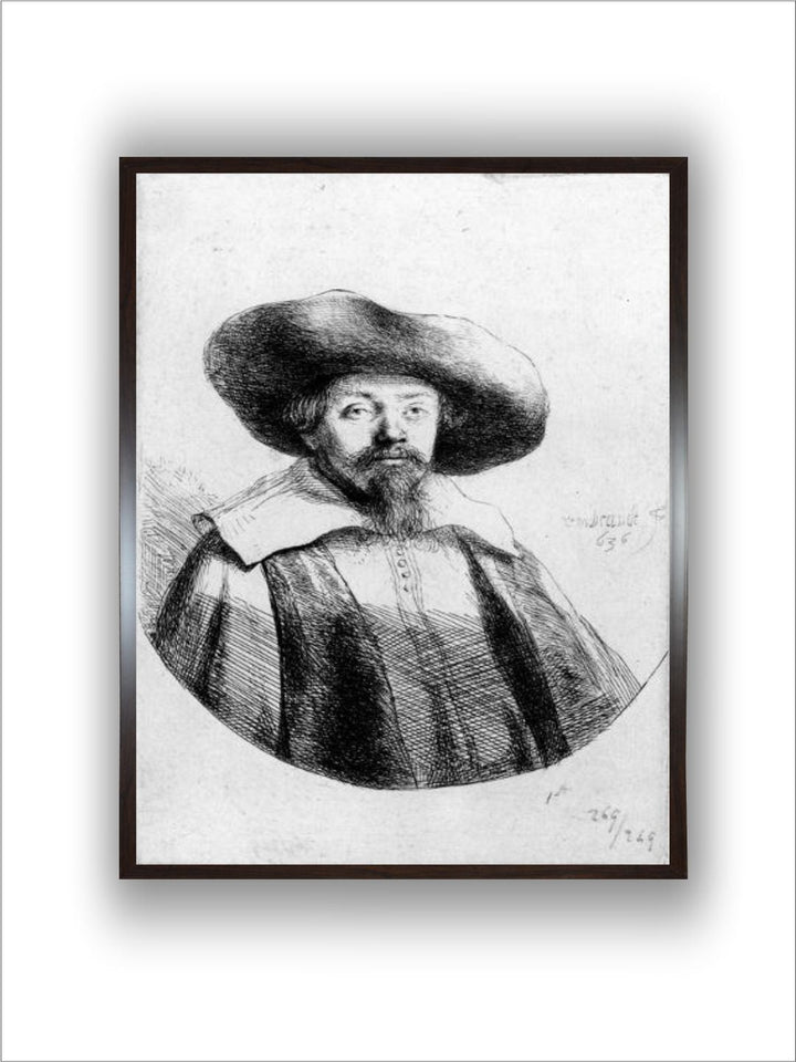 Samuel Manasseh Ben Israel, 1636 (Etching) by Rembrandt Van Rijn